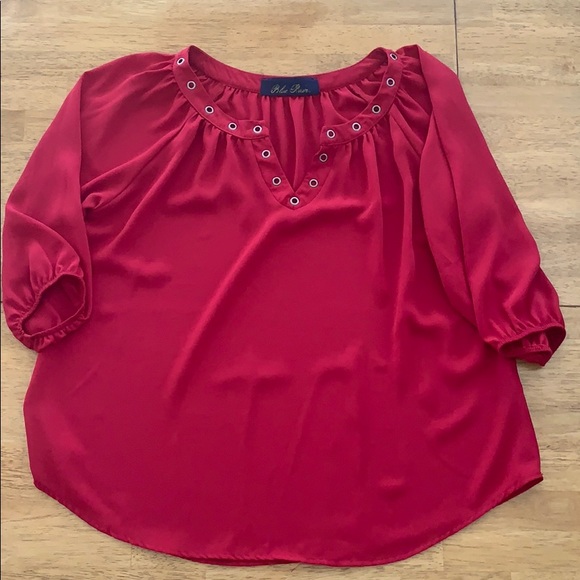 Blue Rain Tops - 3/4 sleeve blouse